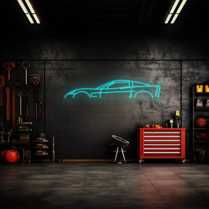 Corvette C6 ZR1 Neon Silhouette